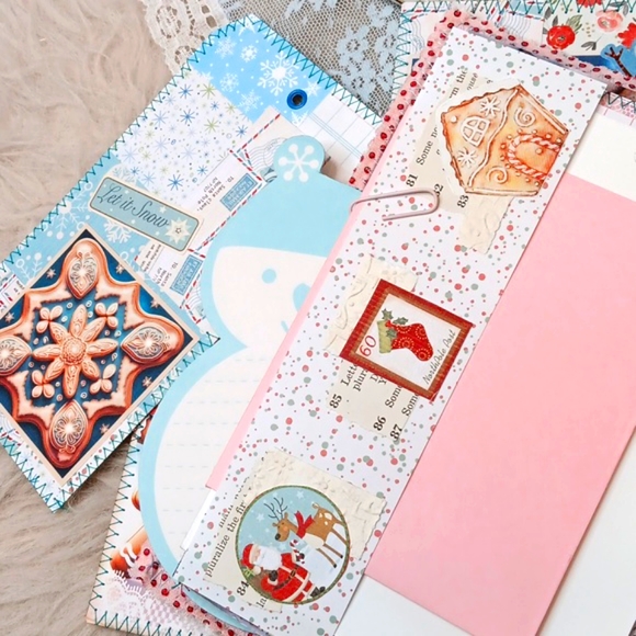 Christmas Gingerbread Junk Journal  Twin Baby Girl " Becca" - Picture 7 of 12